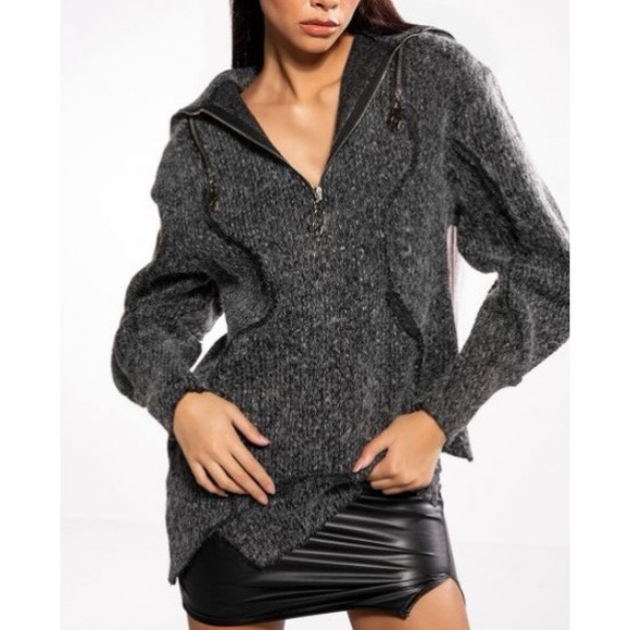 Nia Half Zip Wool-Blend Pullover - Picture 2 of 15